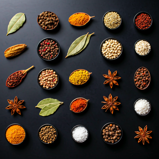 Spices background pattern